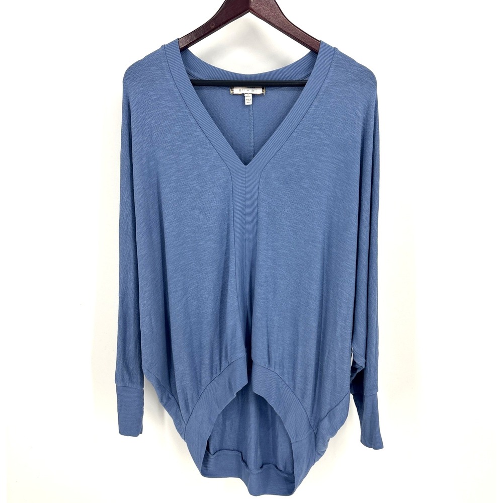 Eri + Ali | Slouchy Oversized Dolman Long Sleeve Top Blue Medium Soft Excellent
